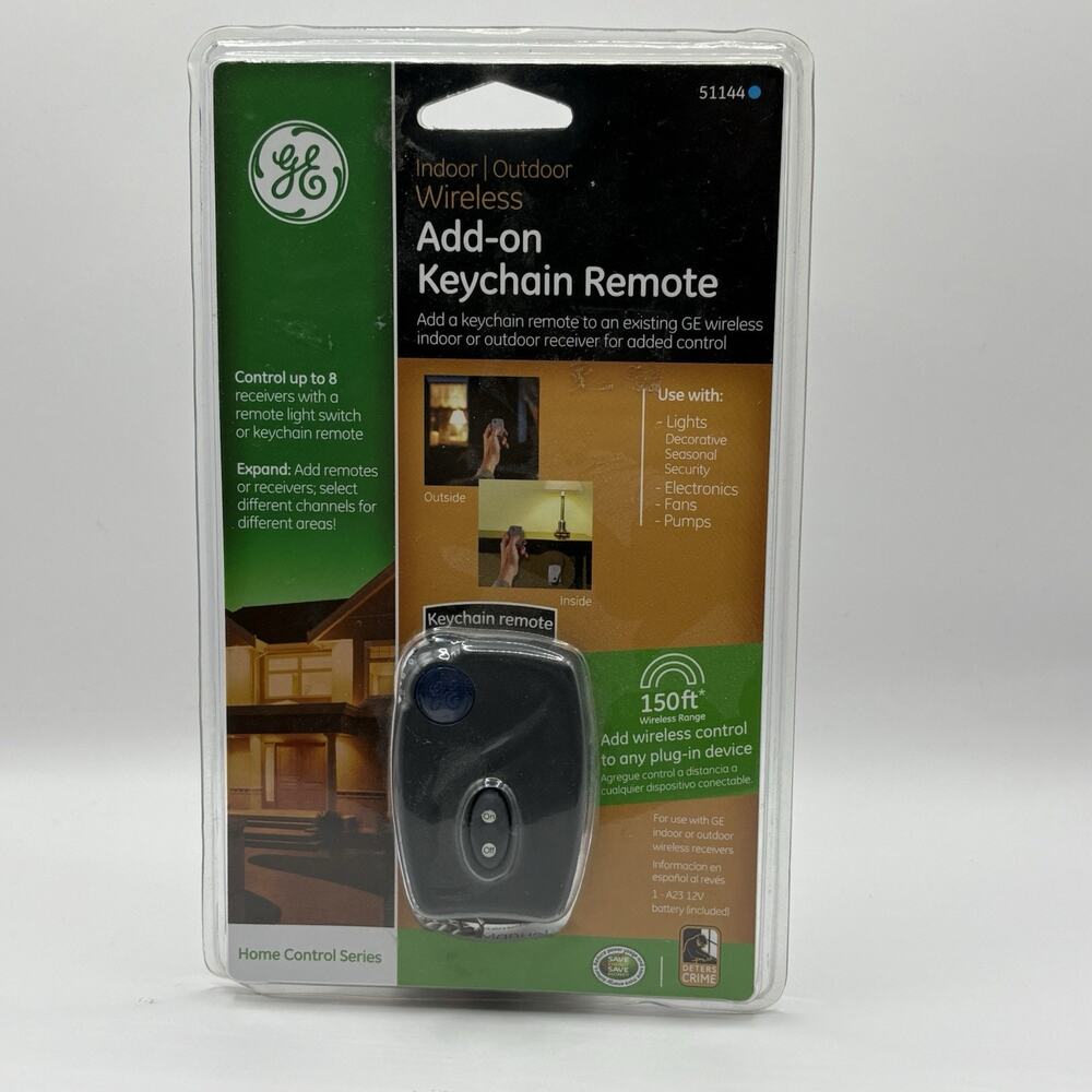 GE 51144 Wireless Home Control Add On Keychain Smart Remote Plus New w5a 516a1